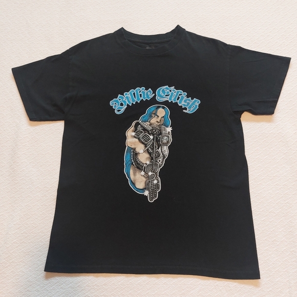 Billie Eilish Tops - (SOLD) BILLIE EILISH Official 'Bling' T-Shirt. Unisex. Size Medium. 🎼